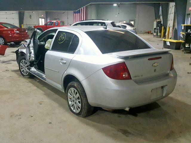 1G1AT58H497216854 - 2009 CHEVROLET COBALT LT SILVER photo 3