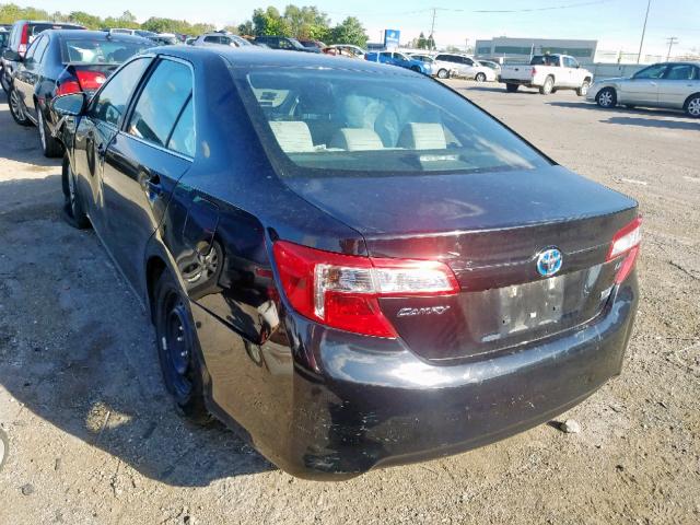 4T1BD1FK3EU139742 - 2014 TOYOTA CAMRY HYBR BLACK photo 3