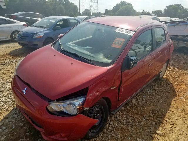 ML32A3HJ8FH009871 - 2015 MITSUBISHI MIRAGE DE RED photo 2