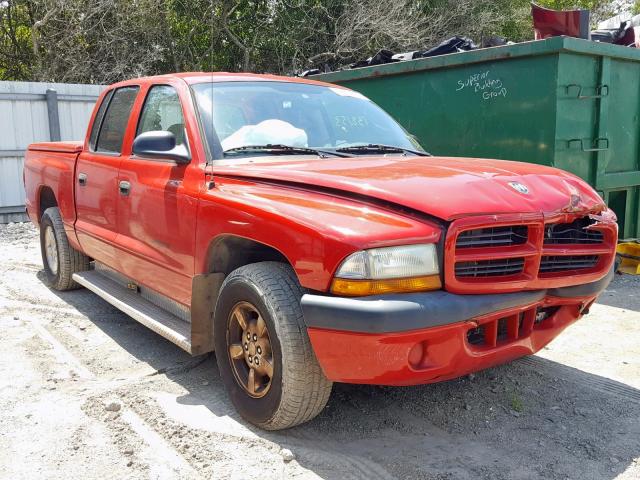 1B7HL38X72S550915 - 2002 DODGE DAKOTA QUA RED photo 1