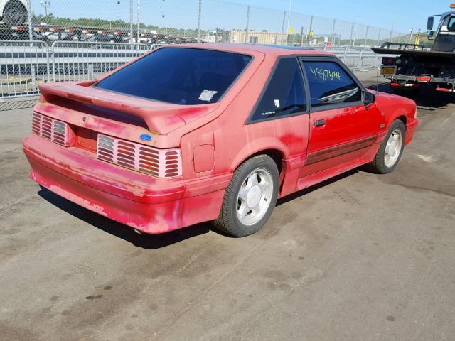 1FACP42EXLF211481 - 1990 FORD MUSTANG GT RED photo 4