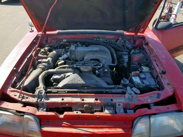 1FACP42EXLF211481 - 1990 FORD MUSTANG GT RED photo 7