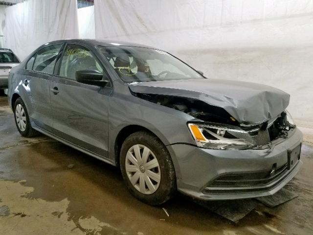 3VW2K7AJ2FM300922 - 2015 VOLKSWAGEN JETTA BASE GRAY photo 1