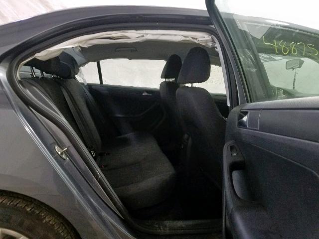 3VW2K7AJ2FM300922 - 2015 VOLKSWAGEN JETTA BASE GRAY photo 6