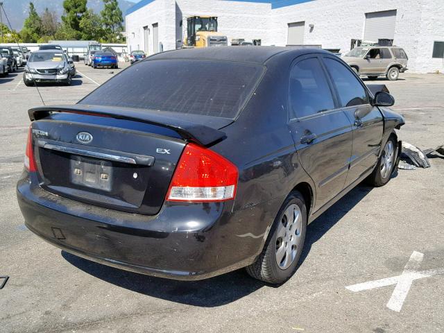 KNAFE122975466584 - 2007 KIA SPECTRA EX BLACK photo 4