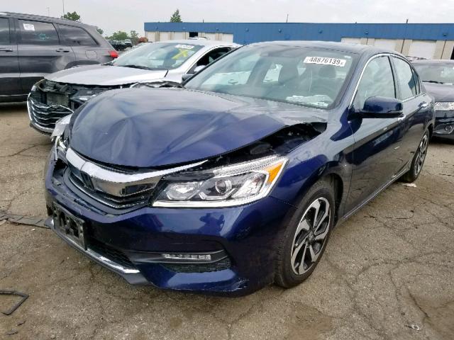 1HGCR3F0XGA001707 - 2016 HONDA ACCORD EXL BLUE photo 2