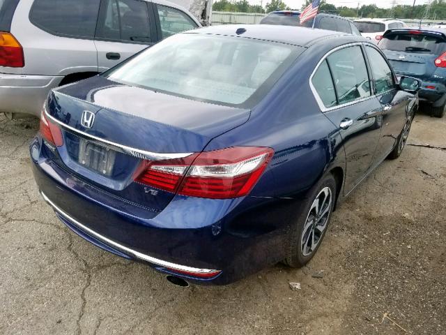 1HGCR3F0XGA001707 - 2016 HONDA ACCORD EXL BLUE photo 4