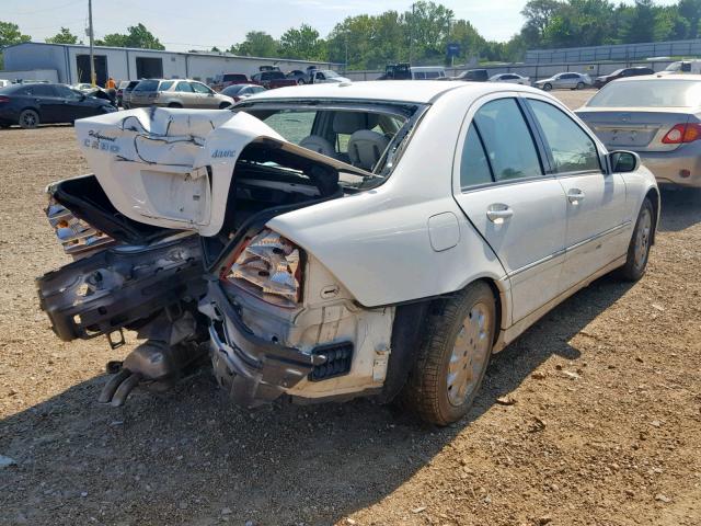 WDBRF92H16F771360 - 2006 MERCEDES-BENZ C 280 4MAT WHITE photo 4