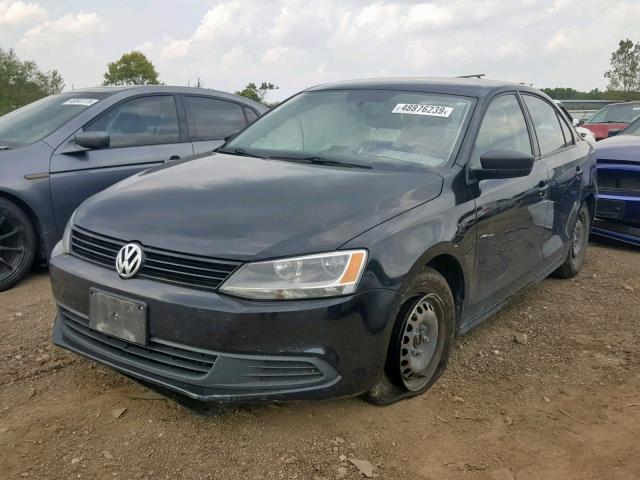 3VW2K7AJ5BM332354 - 2011 VOLKSWAGEN JETTA BASE BLACK photo 2