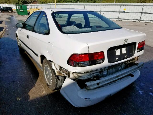 1HGEJ6122VL118192 - 1997 HONDA CIVIC DX WHITE photo 3