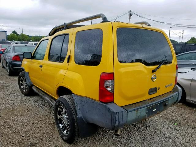 5N1ED28YX3C667043 - 2003 NISSAN XTERRA XE YELLOW photo 3