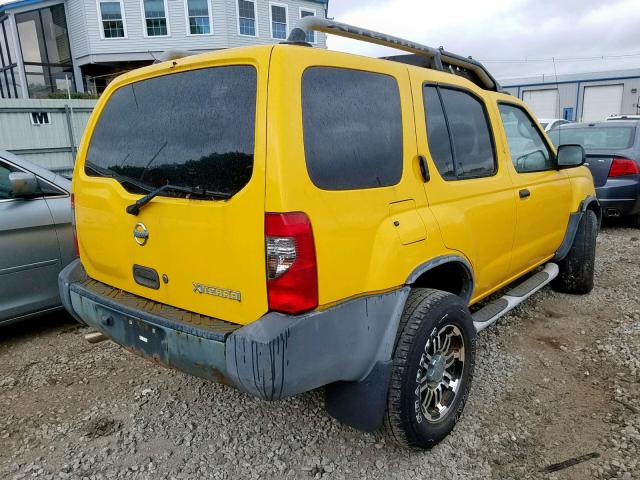 5N1ED28YX3C667043 - 2003 NISSAN XTERRA XE YELLOW photo 4