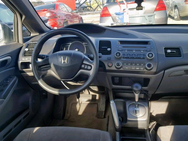 JHMFA16576S000251 - 2006 HONDA CIVIC LX GRAY photo 9