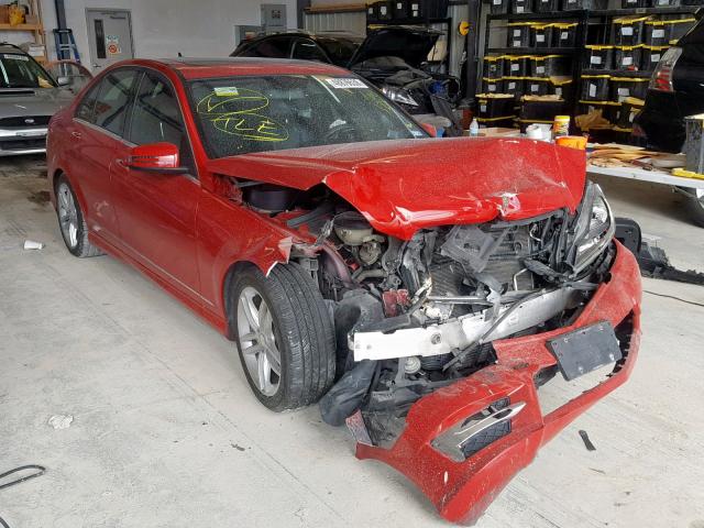 WDDGF4HB9DA780323 - 2013 MERCEDES-BENZ C 250 RED photo 1