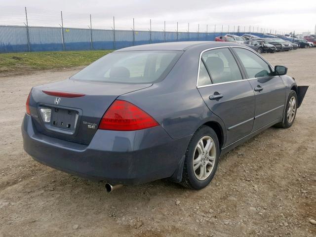 1HGCM56707A811631 - 2007 HONDA ACCORD EX GRAY photo 4