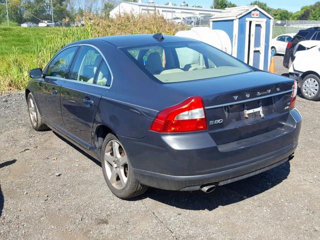 YV1AH992991093415 - 2009 VOLVO S80 T6 CHARCOAL photo 3