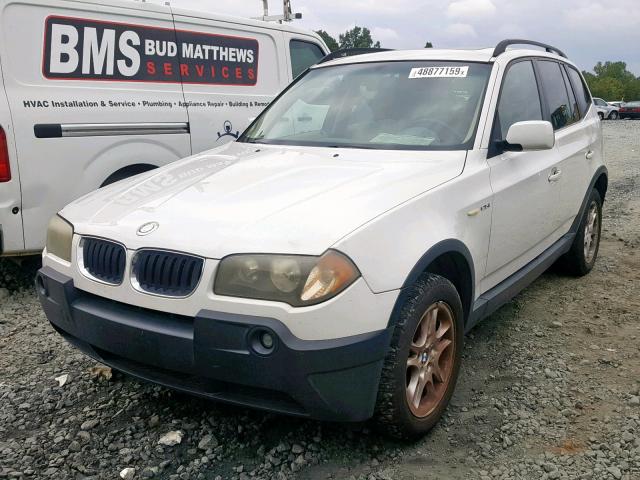 WBXPA73484WC35144 - 2004 BMW X3 2.5I WHITE photo 2