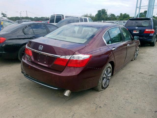 1HGCR2F3XEA188268 - 2014 HONDA ACCORD LX RED photo 4