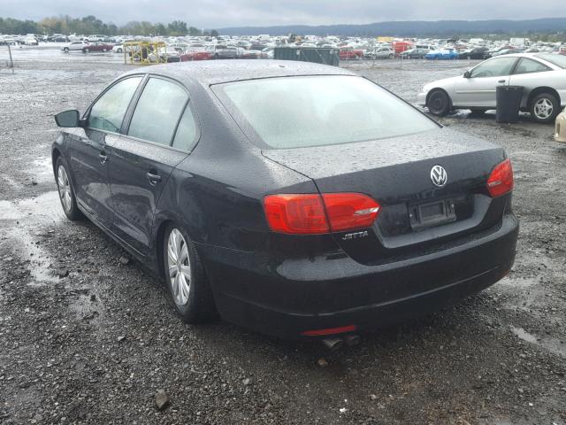 3VW1K7AJ5EM332645 - 2014 VOLKSWAGEN JETTA BASE BLACK photo 3