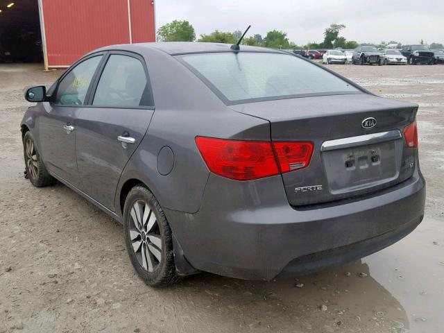 KNAFU4A20D5691901 - 2013 KIA FORTE EX GRAY photo 3