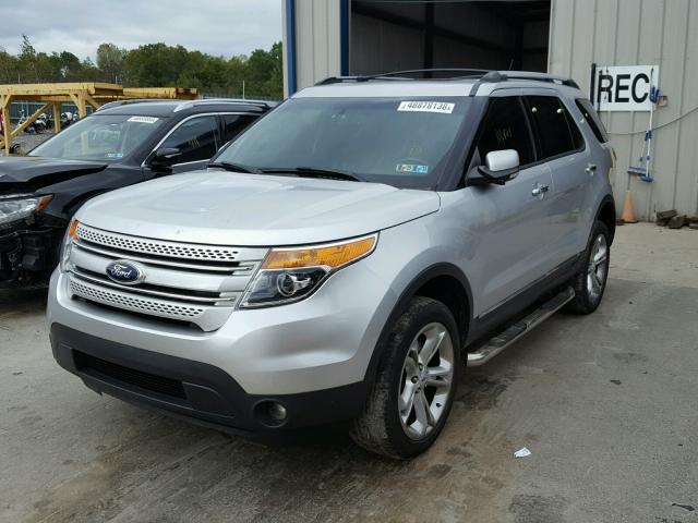 1FM5K8F89EGA64673 - 2014 FORD EXPLORER L SILVER photo 2