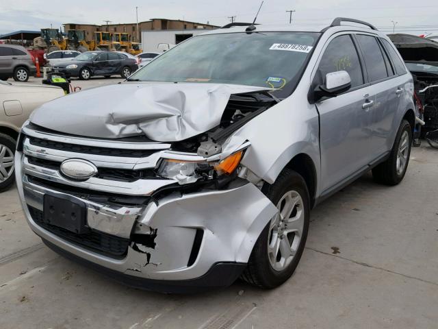 2FMDK3JC6DBE03194 - 2013 FORD EDGE SEL SILVER photo 2