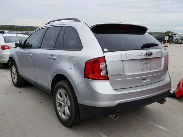 2FMDK3JC6DBE03194 - 2013 FORD EDGE SEL SILVER photo 3