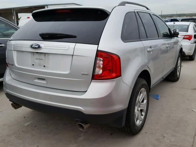 2FMDK3JC6DBE03194 - 2013 FORD EDGE SEL SILVER photo 4