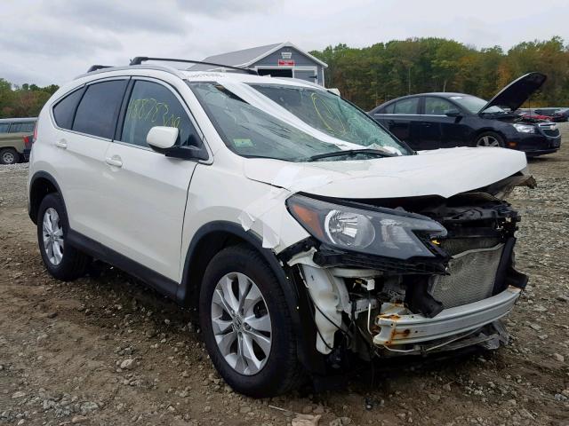 5J6RM4H7XEL046035 - 2014 HONDA CR-V EXL WHITE photo 1