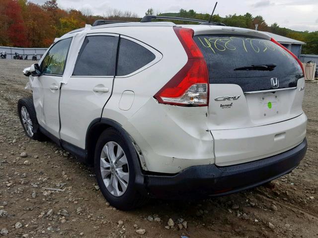 5J6RM4H7XEL046035 - 2014 HONDA CR-V EXL WHITE photo 3