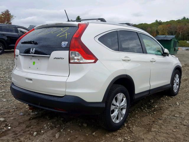 5J6RM4H7XEL046035 - 2014 HONDA CR-V EXL WHITE photo 4