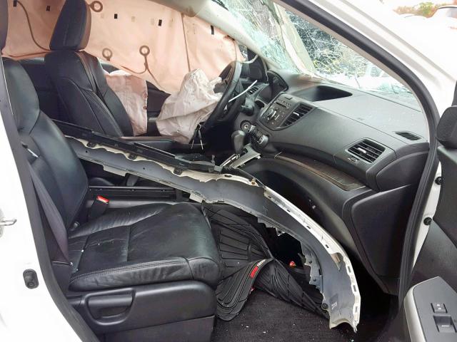 5J6RM4H7XEL046035 - 2014 HONDA CR-V EXL WHITE photo 5