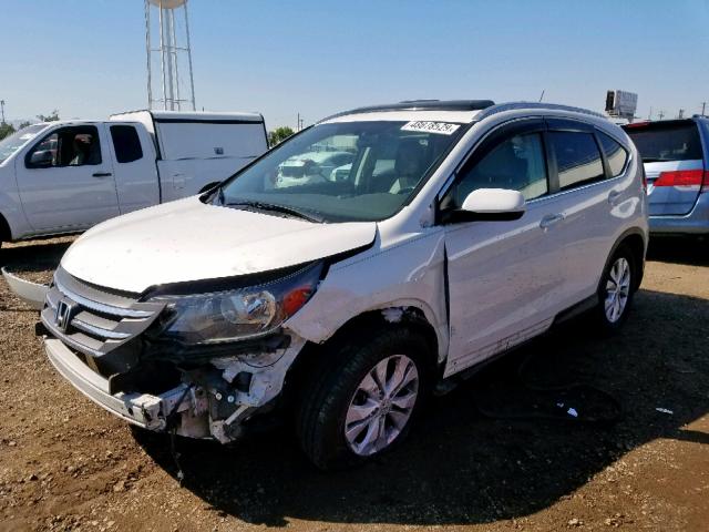 5J6RM3H71EL016870 - 2014 HONDA CR-V EXL WHITE photo 2