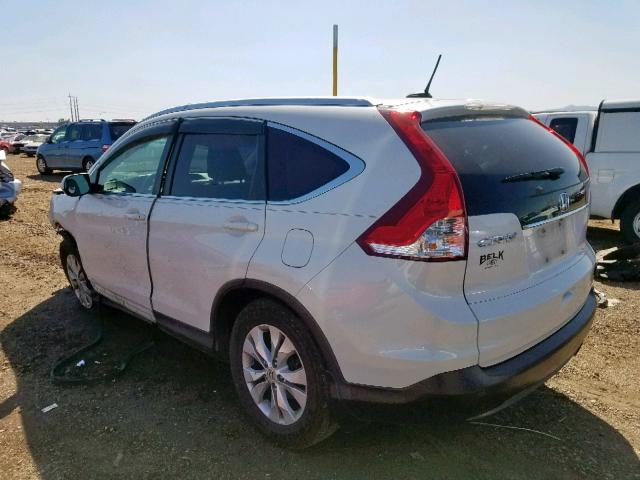 5J6RM3H71EL016870 - 2014 HONDA CR-V EXL WHITE photo 3