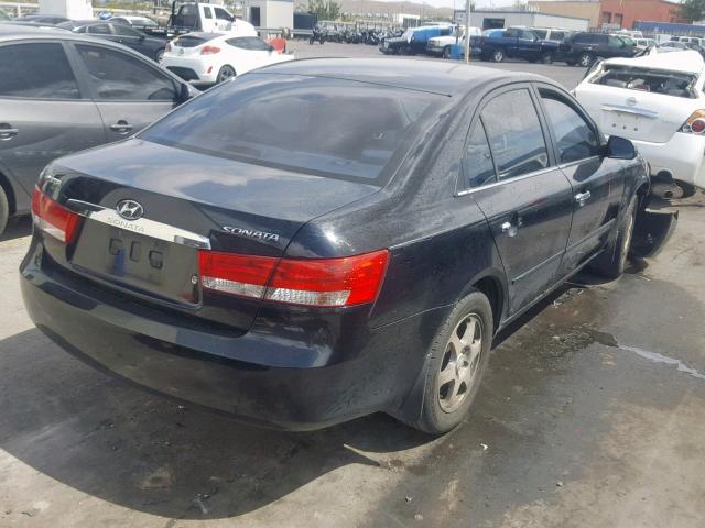 KMHEU46C66A075657 - 2006 HYUNDAI SONATA GLS BLACK photo 4