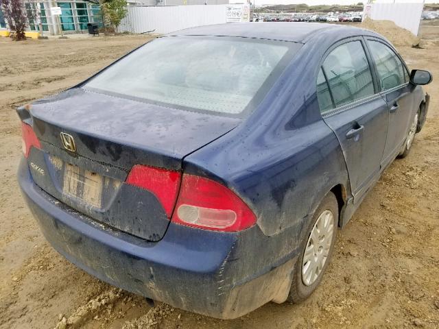 2HGFA15367H042521 - 2007 HONDA CIVIC DX BLUE photo 4