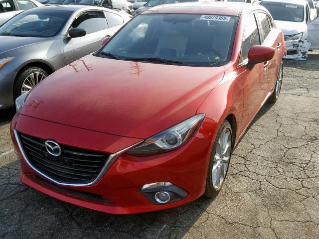 JM1BM1M31E1208543 - 2014 MAZDA 3 GRAND TO RED photo 2