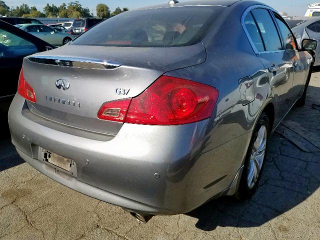 JN1CV6AP7CM627128 - 2012 INFINITI G37 BASE GRAY photo 4