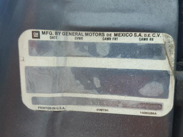 3GTCW80H5FS802741 - 1985 GMC CABALLERO GRAY photo 10