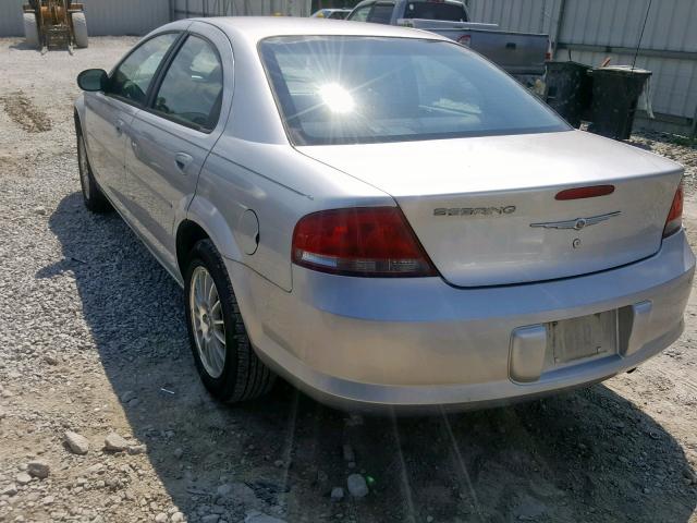 1C3EL46X64N370598 - 2004 CHRYSLER SEBRING LX SILVER photo 3