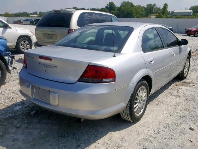 1C3EL46X64N370598 - 2004 CHRYSLER SEBRING LX SILVER photo 4