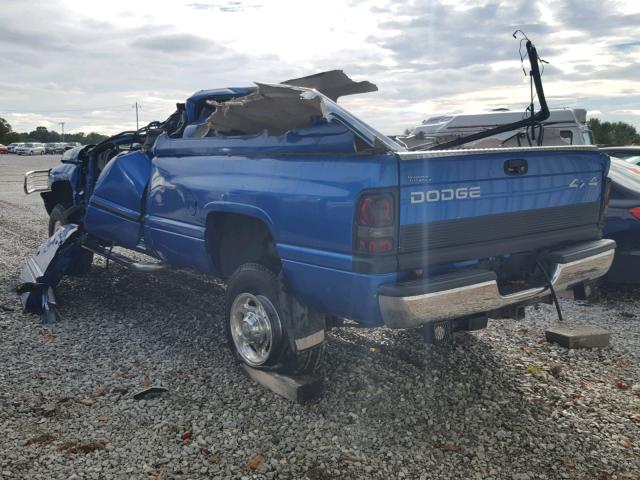 1B7KF2367YJ159168 - 2000 DODGE RAM 2500 BLUE photo 3