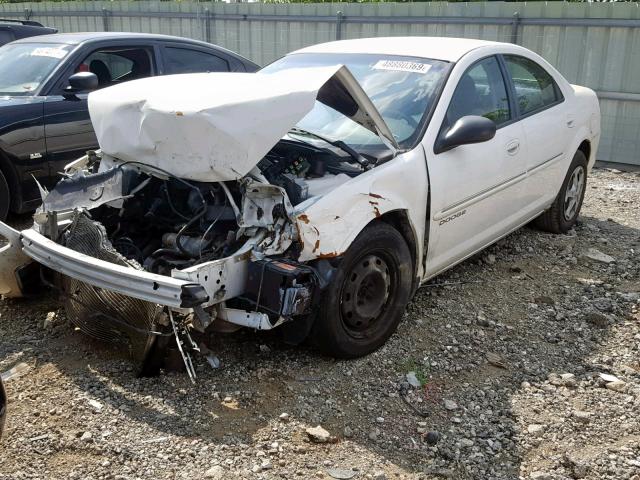 1B3EJ46XX1N683118 - 2001 DODGE STRATUS SE WHITE photo 2