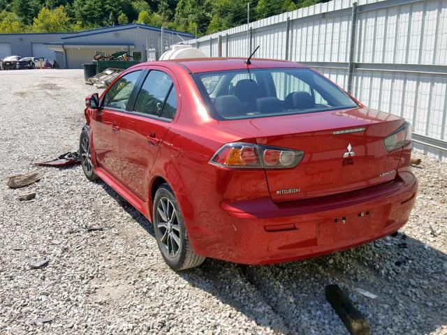 JA32U2FU7HU007002 - 2017 MITSUBISHI LANCER ES RED photo 3