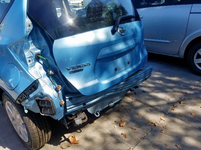 3N1CE2CP3FL374796 - 2015 NISSAN VERSA NOTE BLUE photo 9