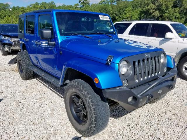 1C4BJWDG1EL160667 - 2014 JEEP WRANGLER U BLUE photo 1