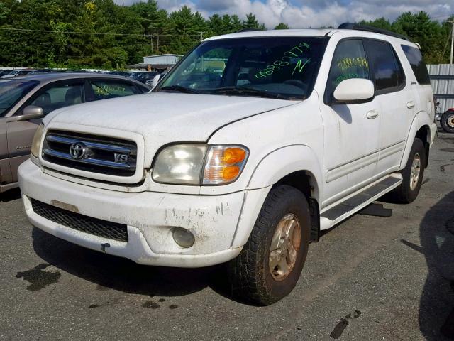 5TDBT48A02S111894 - 2002 TOYOTA SEQUOIA LI WHITE photo 2