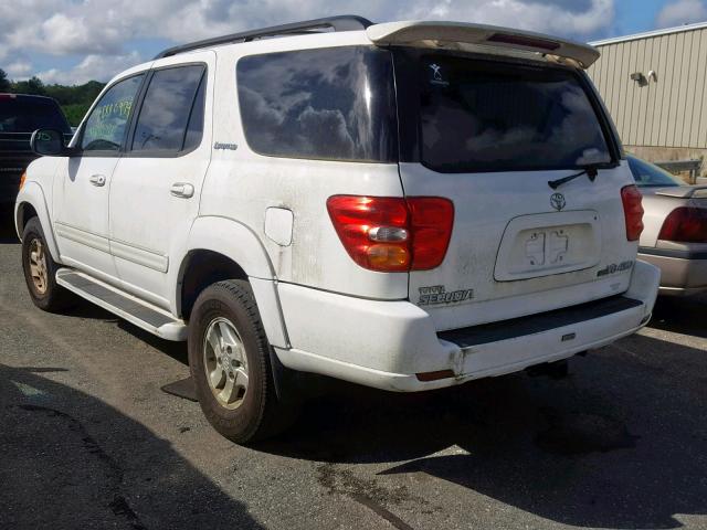 5TDBT48A02S111894 - 2002 TOYOTA SEQUOIA LI WHITE photo 3