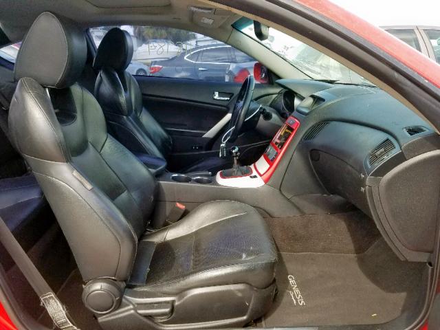 KMHHU6KH8AU016188 - 2010 HYUNDAI GENESIS CO RED photo 5