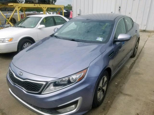 KNAGM4AD0C5011418 - 2012 KIA OPTIMA HYB BLUE photo 2